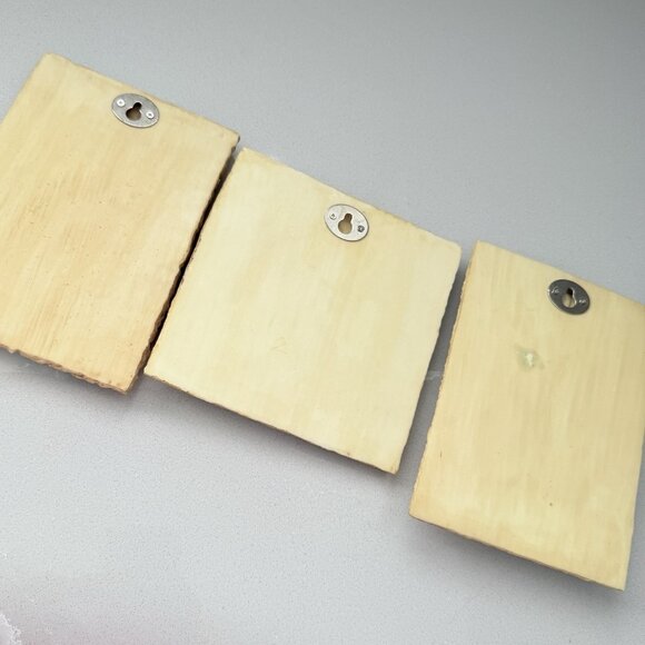 Cheri Blum Set Of 3 3D Resin Hanging Wall Plaques Plants Butterflies And Herbs - Picture 8 of 12